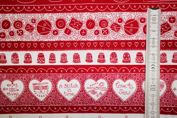 Designerbaumwollstoff Say it with a Stitch (10 cm)